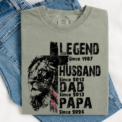 Comfort Colors® Customizable Legend, Husband, Dad, Papa T-Shirt - Perfect Father's Day Gift