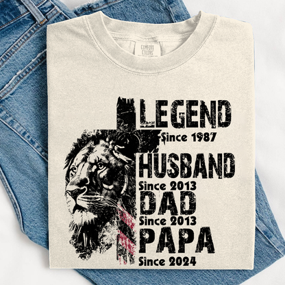 Comfort Colors® Customizable Legend, Husband, Dad, Papa T-Shirt - Perfect Father's Day Gift