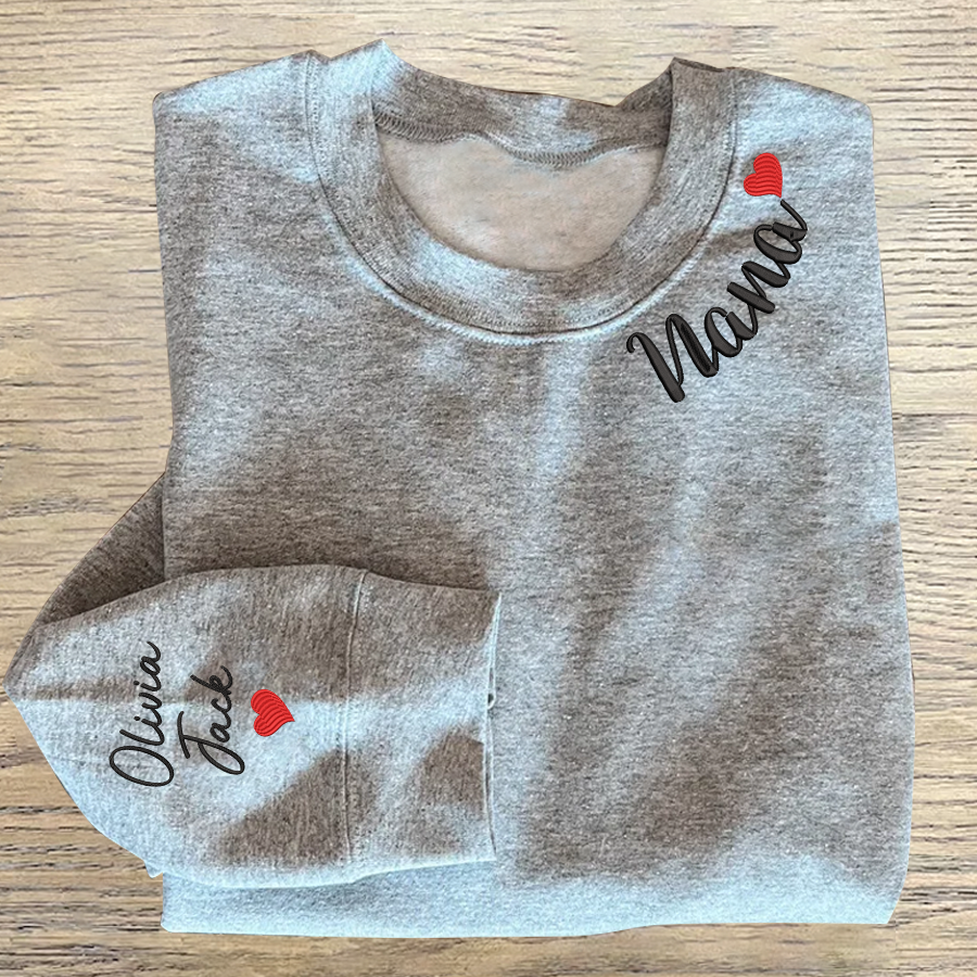 Custom Embroidered Nana Valentine Sweatshirt