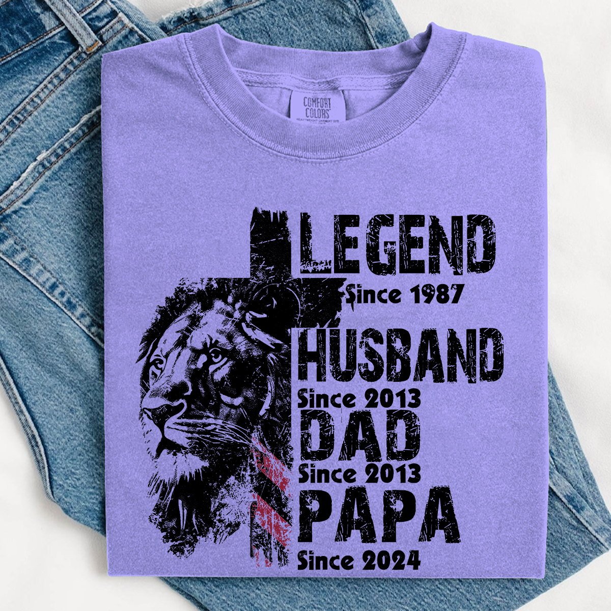 Comfort Colors® Customizable Legend, Husband, Dad, Papa T-Shirt - Perfect Father's Day Gift