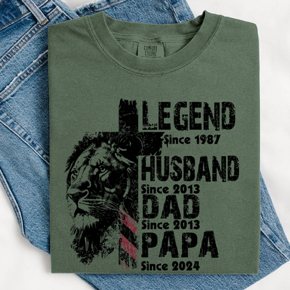 Comfort Colors® Customizable Legend, Husband, Dad, Papa T-Shirt - Perfect Father's Day Gift