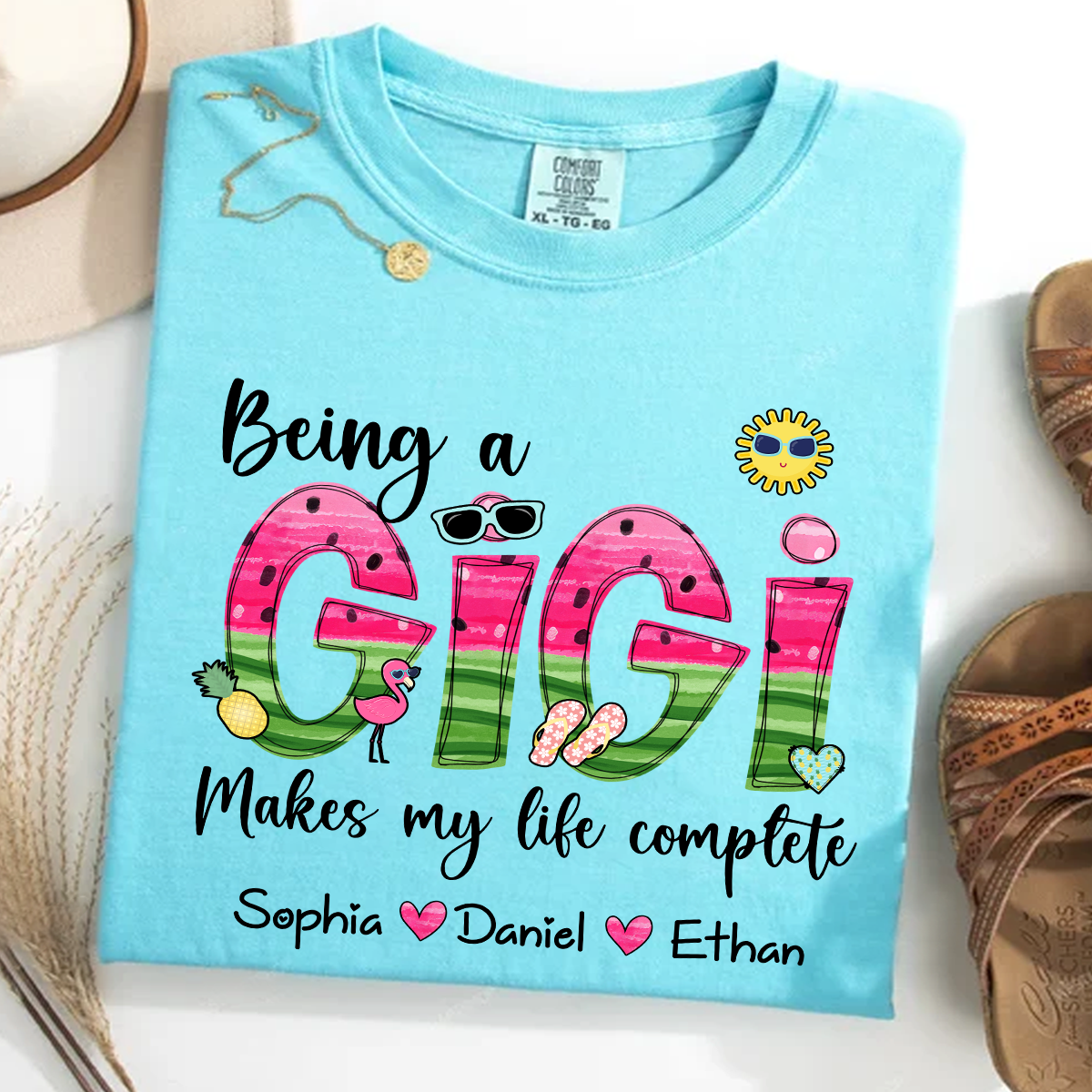 Comfort Colors® Custom Being A Mimi Makes My Life Complete Watermelon T-Shirt