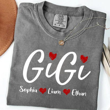 Comfort Colors® Personalized Grandma, Gift For Gigi Est And kids 2025