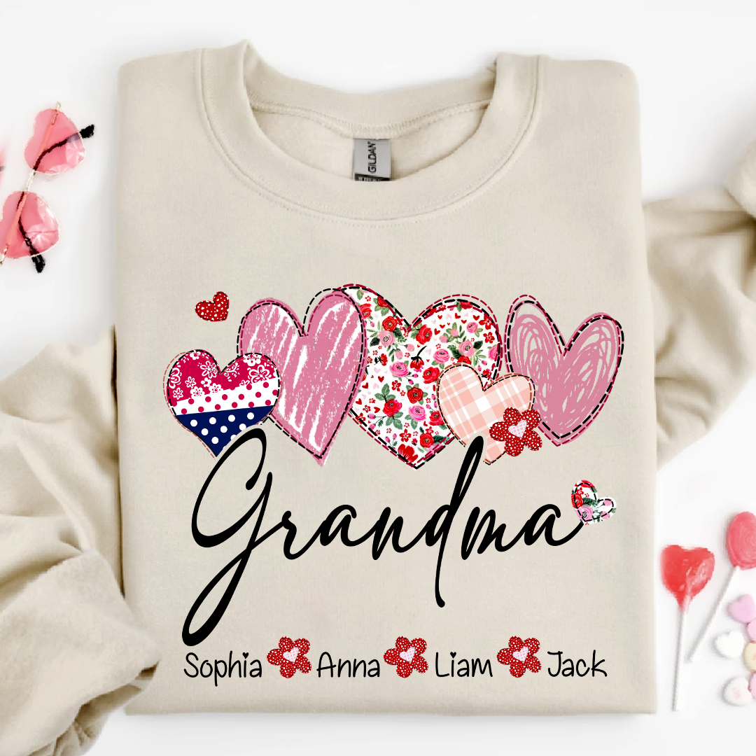 Valentine's Day Heart Grandma Life And Kids LTP01