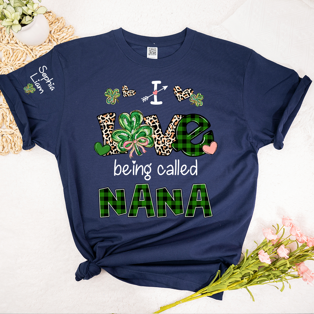 I Love Being Called Nana Shirt, Personalized St Patrick’s Day Nana Shirt With Shamrock Design