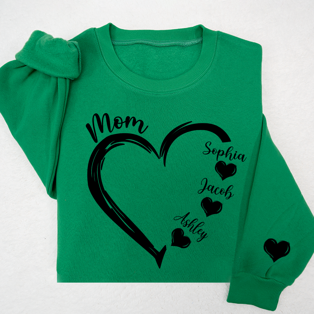 Heart Merry Christmas, Custom Mom Claus And Kids LTP01