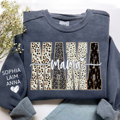 Custom Bible Style Mama Sweatshirt – Personalized Gift for Mom, Mama, or Grandma with Grandkids’ Names