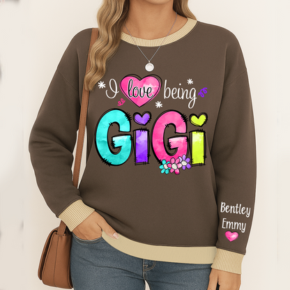 Personalized I Love Being Gigi Color 2025 Sweatshirt Mix