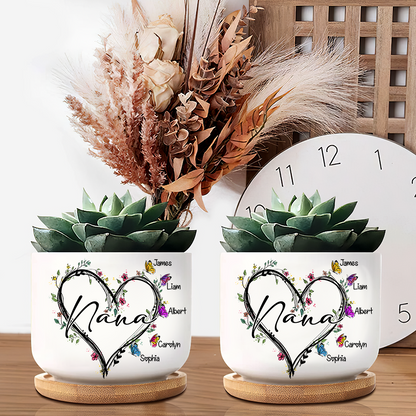 Heart Butterfly Grandma Plant Pot