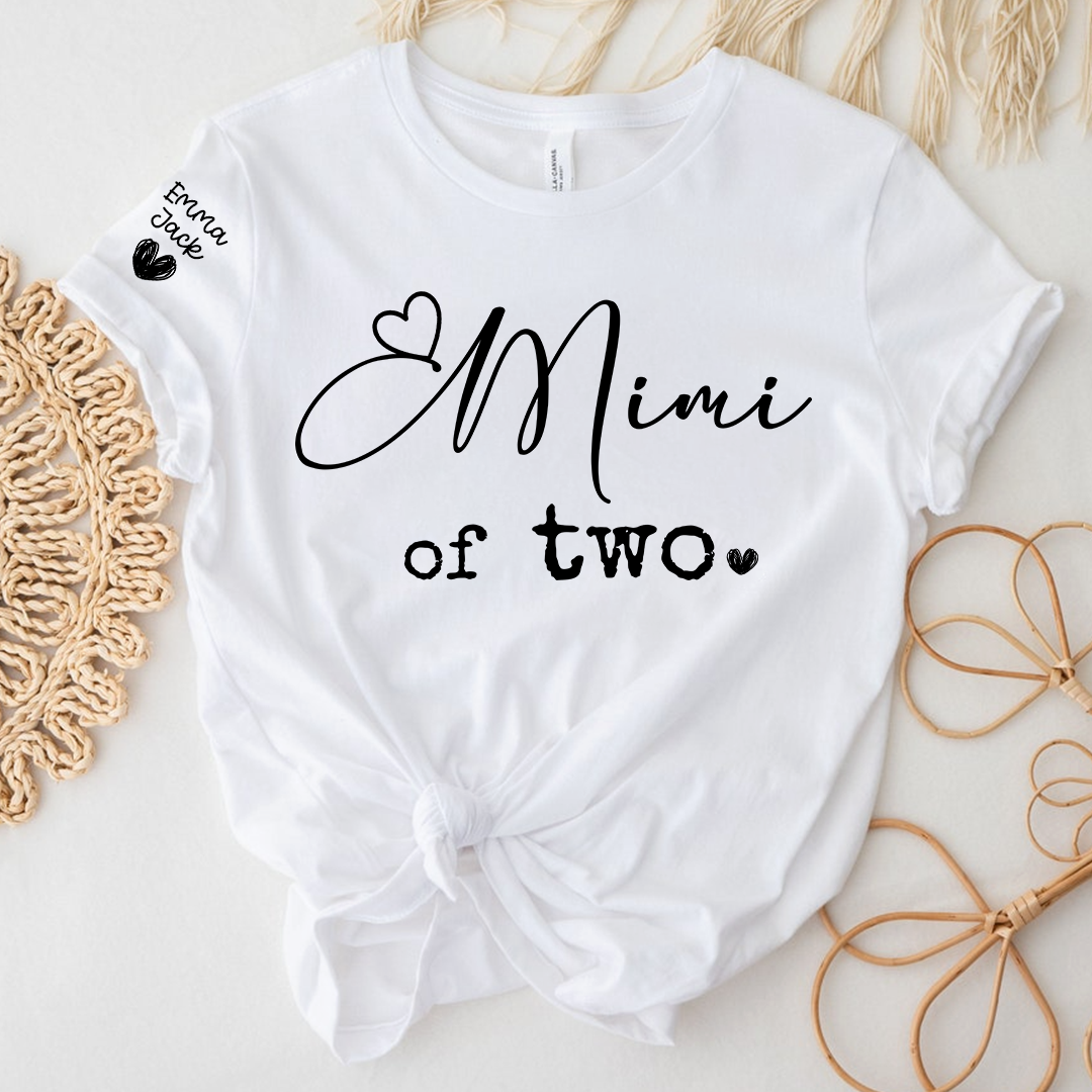 Custom Mimi Shirt, Of Two Mimi Tee For Gift Grandma And Kids