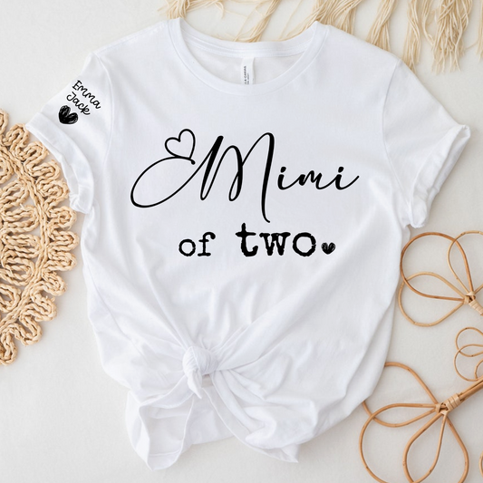 Custom Mimi Shirt, Of Two Mimi Tee For Gift Grandma And Kids