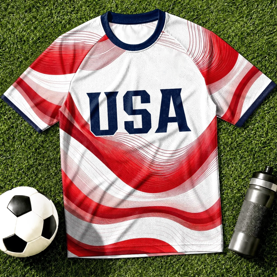 Custom Men's USA 2026 Soccer Jersey Shirt, Personalized Name Number Football Jersey, Sports Gift for Soccer Lovers, Land Of The Free Home Of Soccer