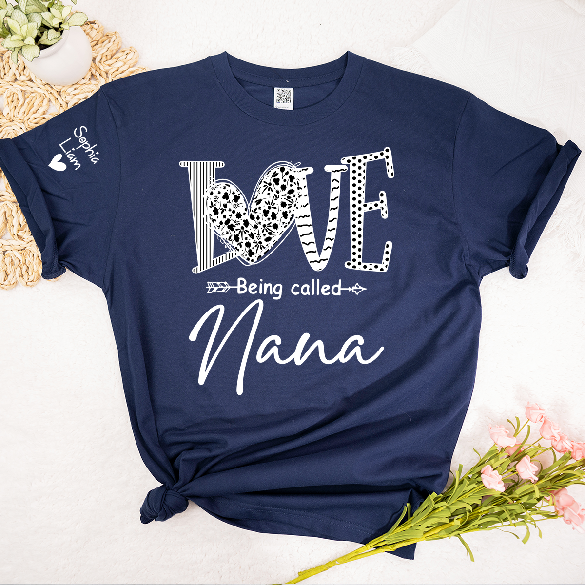 Personalized Nana Shirt for Grandma, Love Being Called Nana Quote Tee, Cute Family Role Clothing for Women