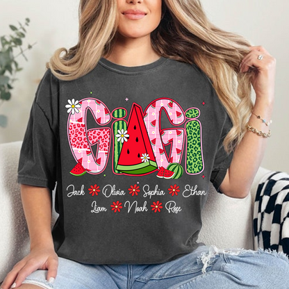 Personalized Summer Mimi Tshirt, Unique Nickname for Grandma And Kids