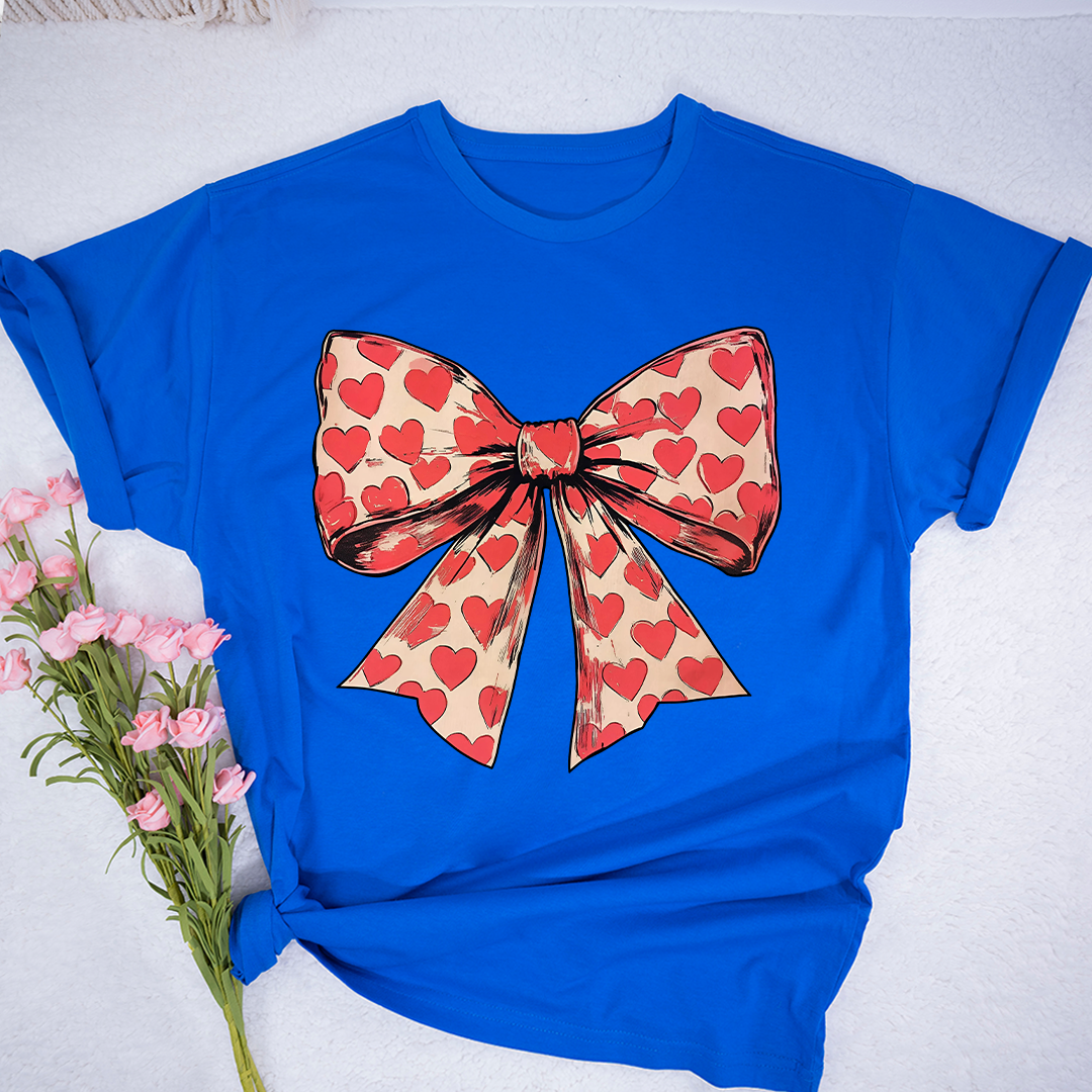 Valentine's day Heart Coquette Bow T-Shirt