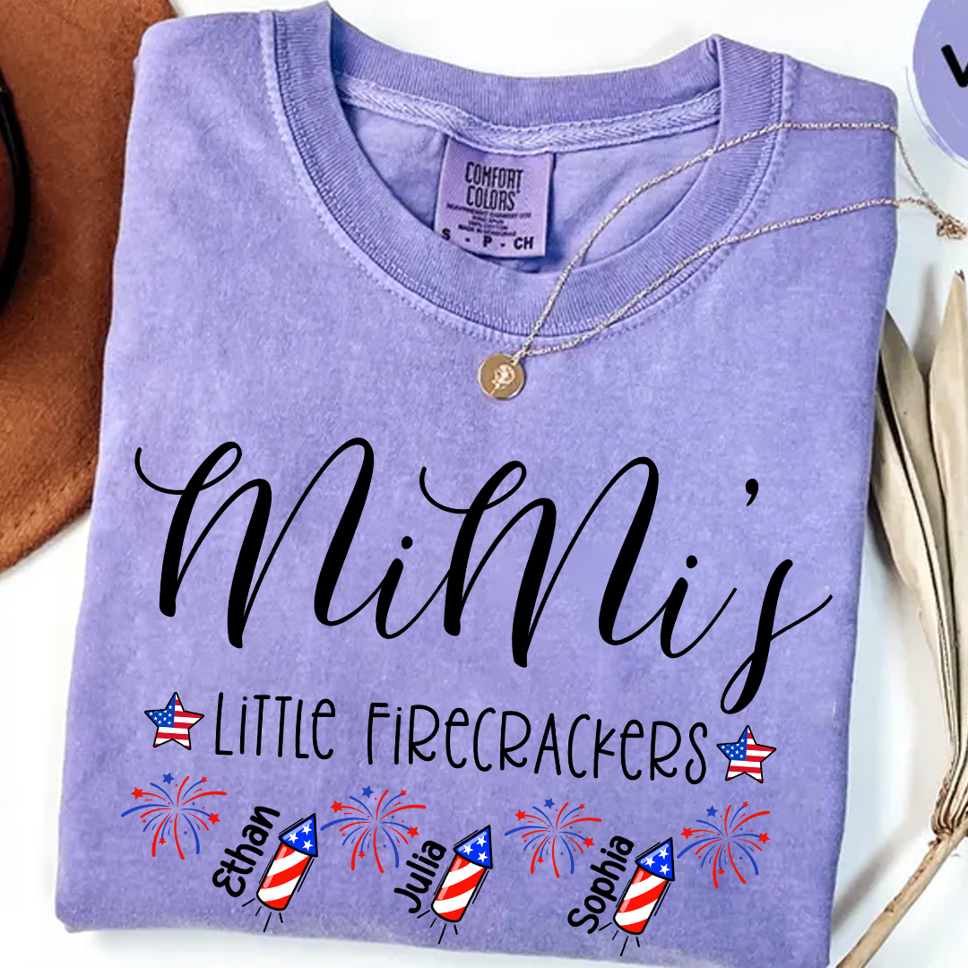 Comfort Colors® Mimi's Little Firecrackers 4th Of July Shirt, Gift For Grandma T-Shirt