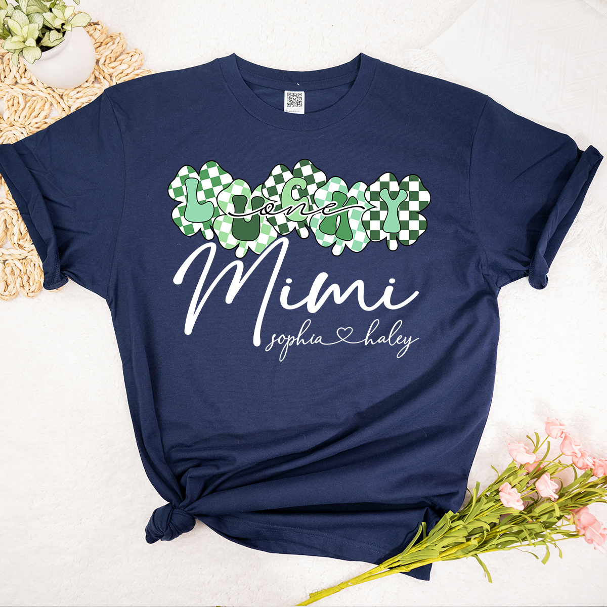 Custom Mimi Shirt with Grandchildren Names, Lucky Clover St Patrick’s Day Grandma Tee, Personalized Irish Style Family Shirt