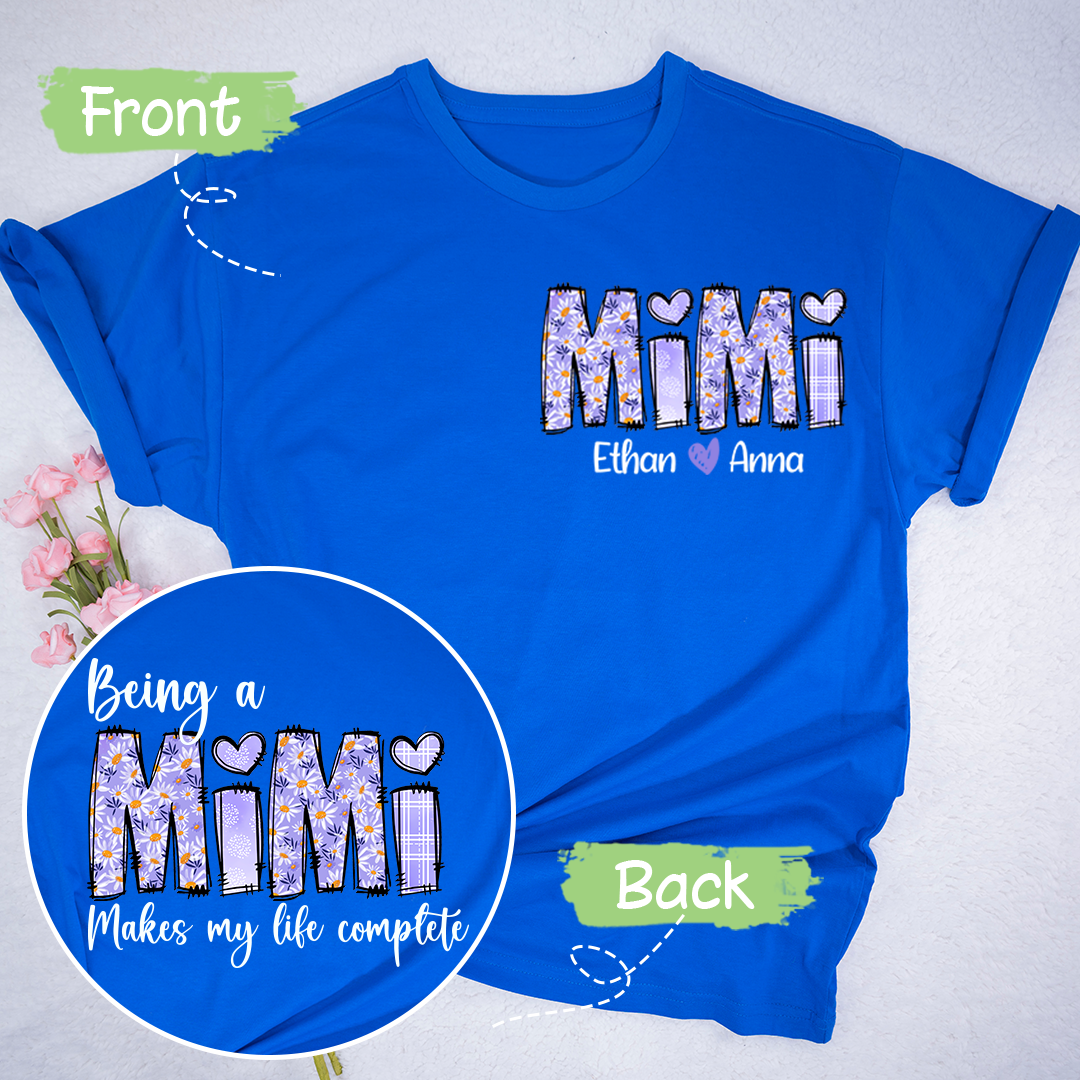 Custom Mimi Daisy Flower With Kids TH T-Shirt