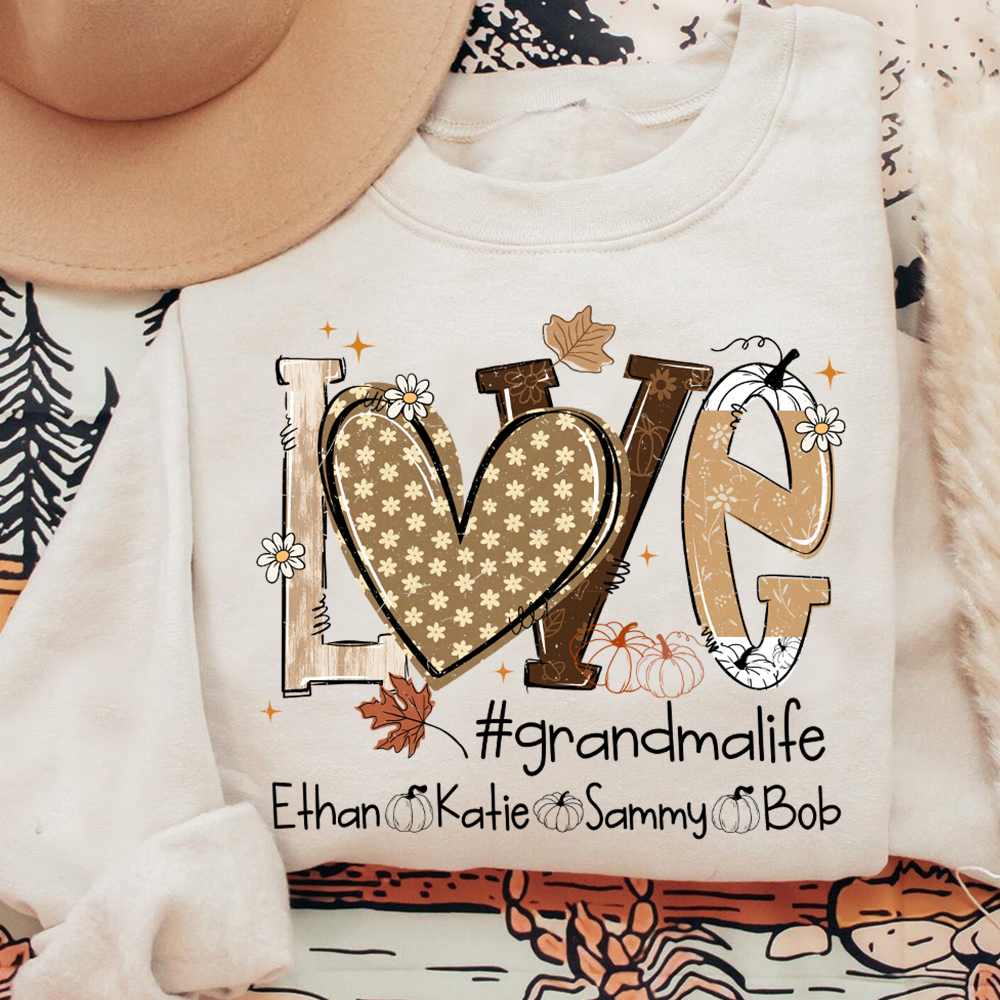 Cozy Up with a Custom Autumn Sweatshirt for Grandma and Kids