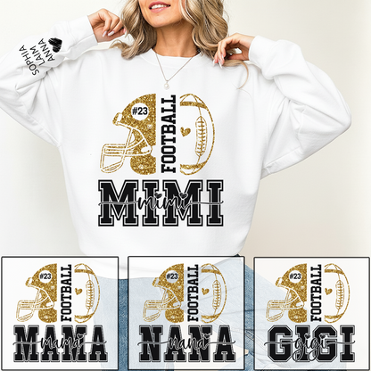 Personalized Football Grandma Sweater, Custom Gift for Grandma and Kids