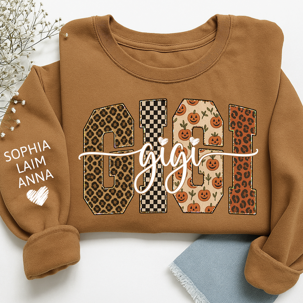 Bible Pumpkin Leopard Gigi Gifts, Custom Gifts for Gigi And Kids