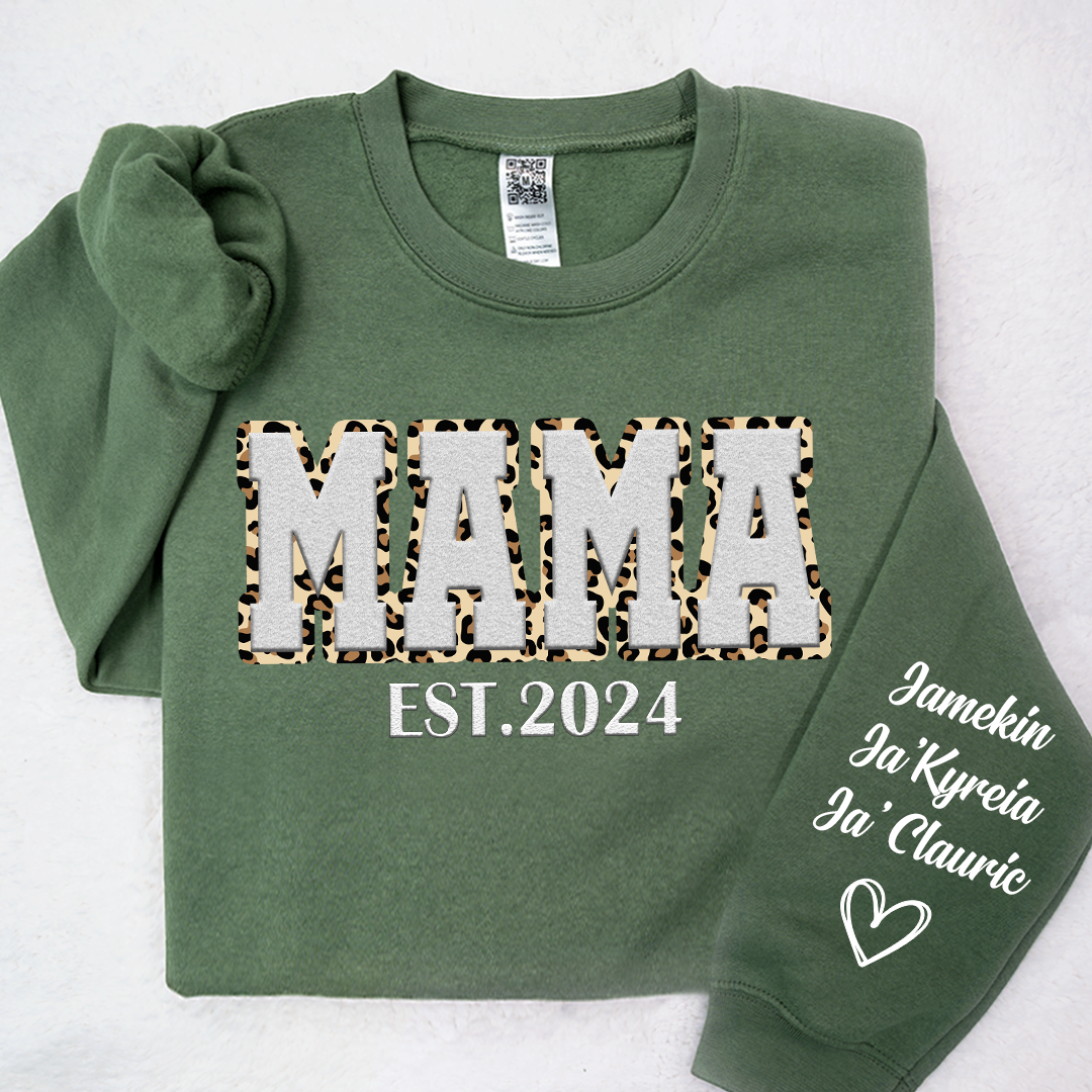 Custom Mama And Kids Puff Print Design LTP01