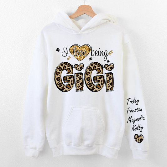 Personalized I Love Being Gigi And Kids, Grandma Gift TH Hoodie