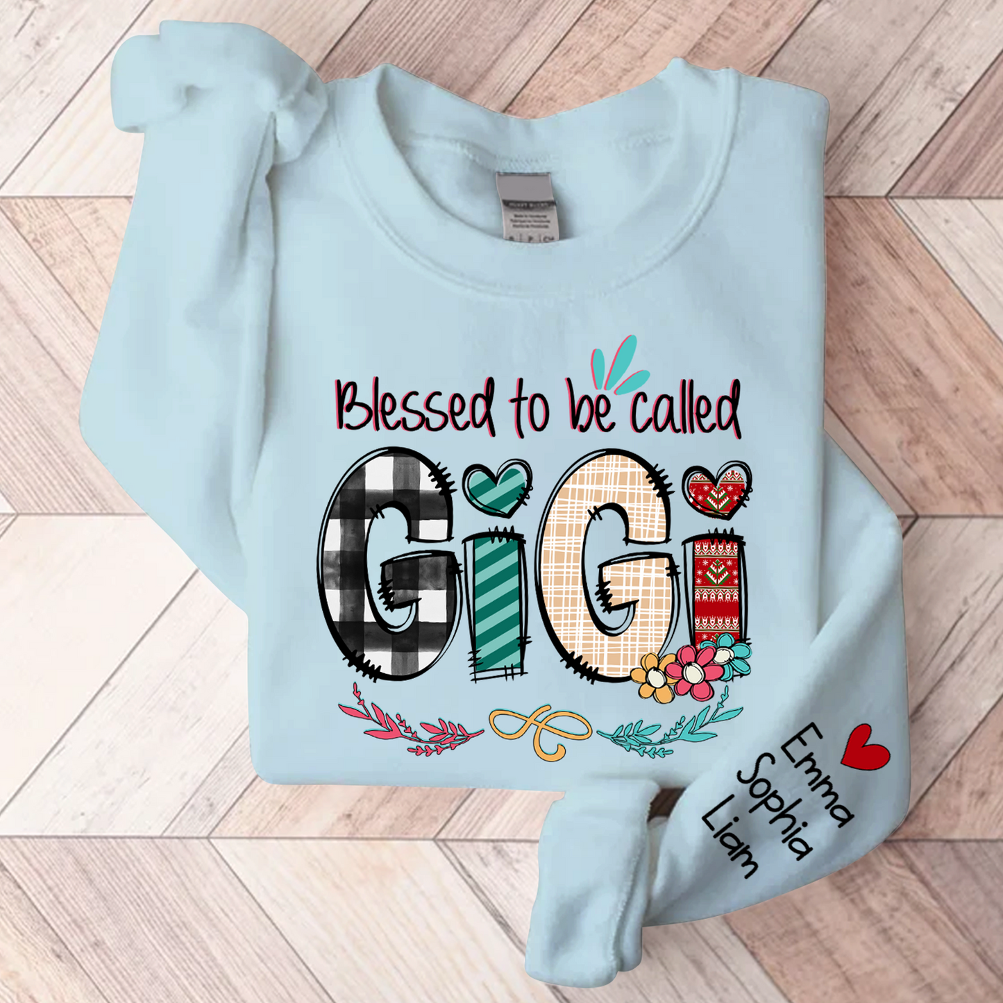 Blessed To Be Called Gigi, Custom Gigi And Kids, Grandma Gift TH Sweatshirt