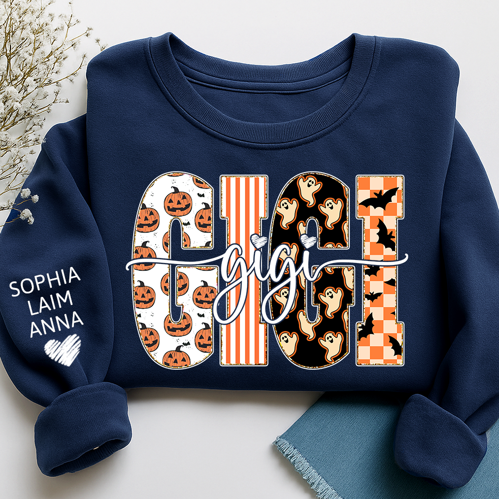 Custom Halloween Gift For Gigi And Her Grandchildren