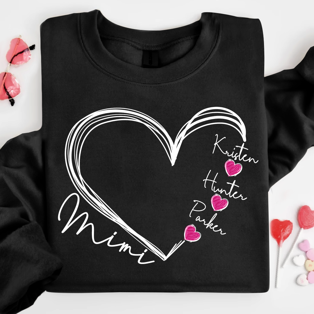 Custom Heart Mimi And Kids Valentine's Day LTP01