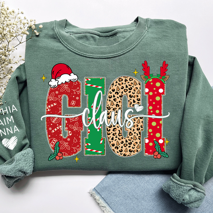 Merry Christmas Style Design, Custom Gift For Gigi Claus And Her Grandchildren