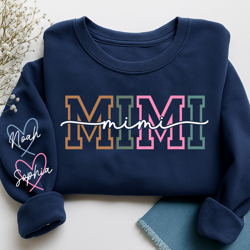 Personalized Grandma Name Sweatshirt, Gift for Grandma And Kids