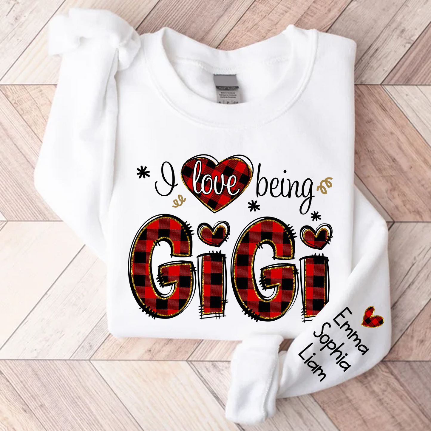 Love Being Gigi Christmas, Custom Grandma With Kids, Grandma Gift TH Sweatshirt