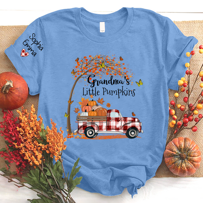 Grandma's Little Pumpkins And Kids Autumn T-Shirt