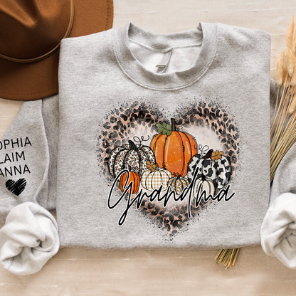 Mimi Leopard Print Autumn Sweatshirt, Gift for Grandma and Kids