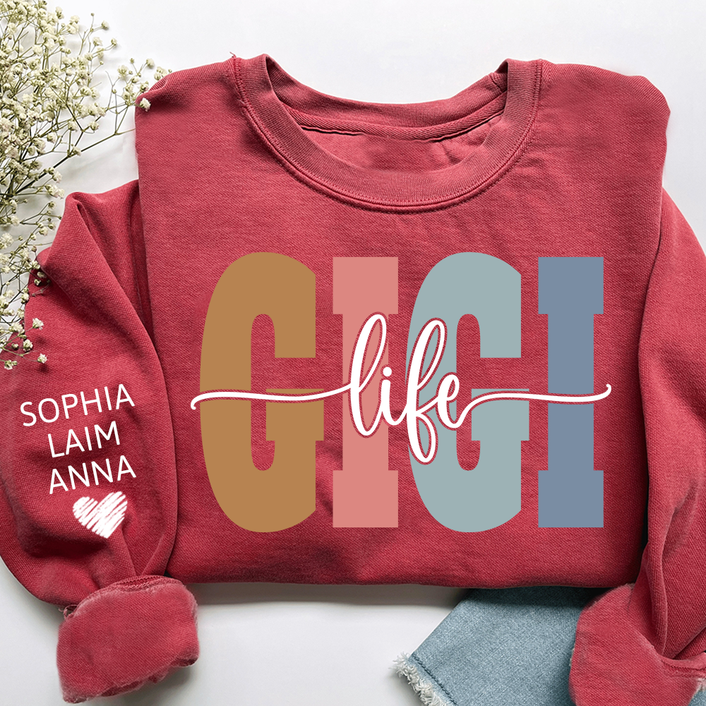 Custom Grandma Sweatshirt, Gift For Gigi And Her Grandchildren