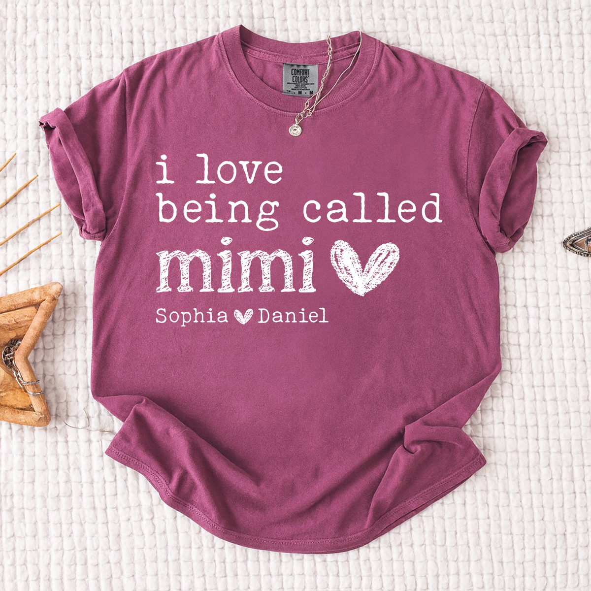 Comfort Colors Personalized Mimi Shirt, I Love Being Called Mimi  T Shirt with Kids Names, Custom Grandma Gift, Ideal for Mother's Day, Birthday