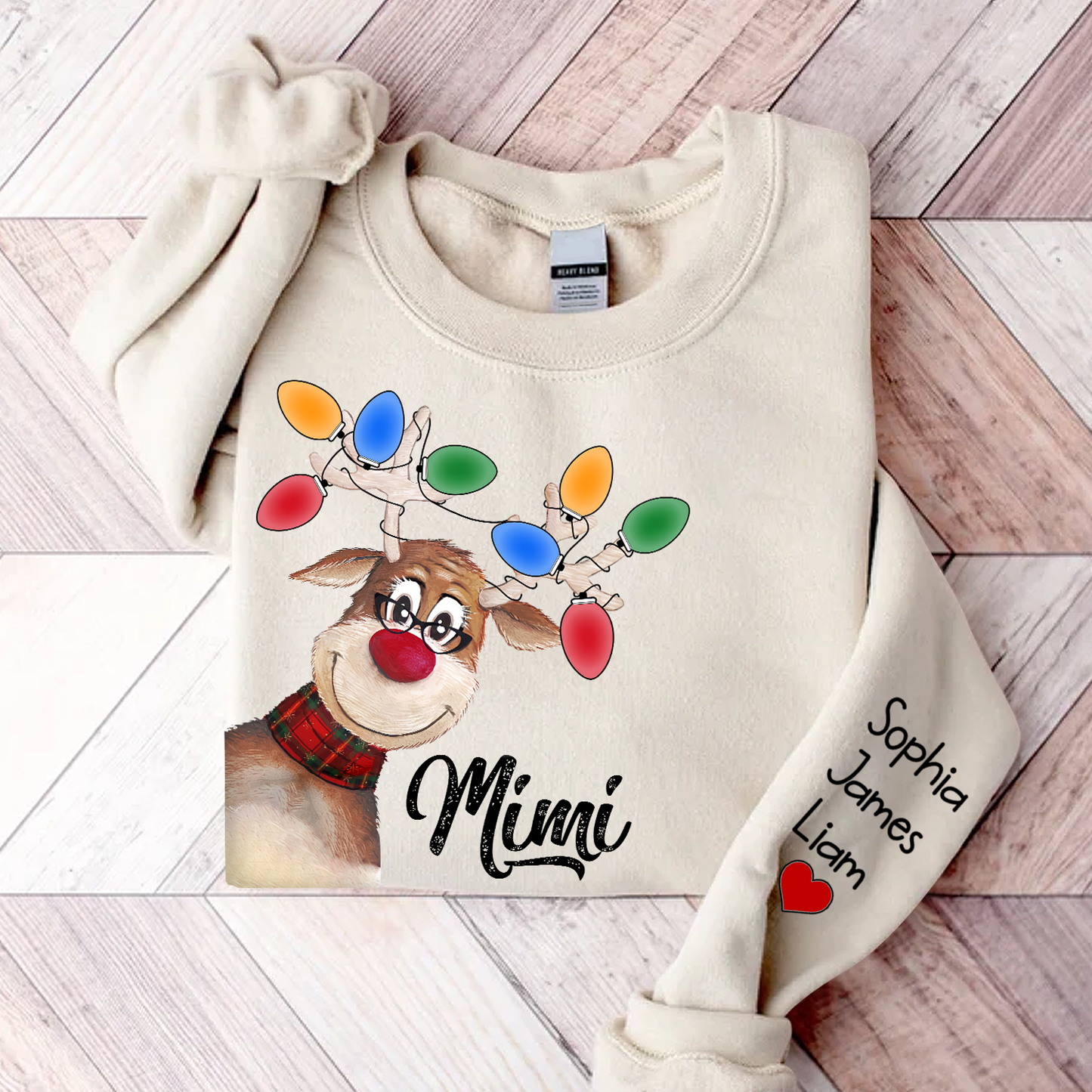 Personalized Mimi Reindeer Christmas, Custom Mimi And Kids, Grandma Gift TH Sweatshirt