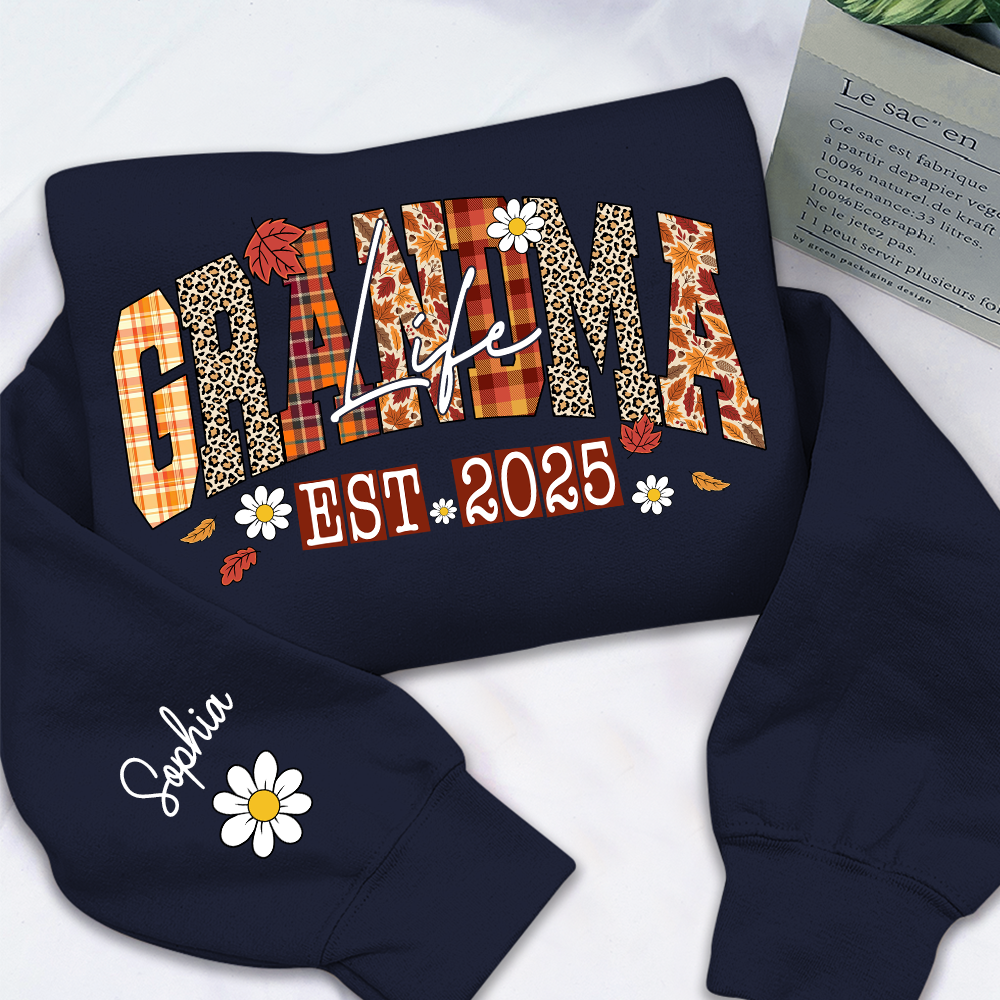 Preppy Fall Mimi Life, Personalized For Grandma And Kids
