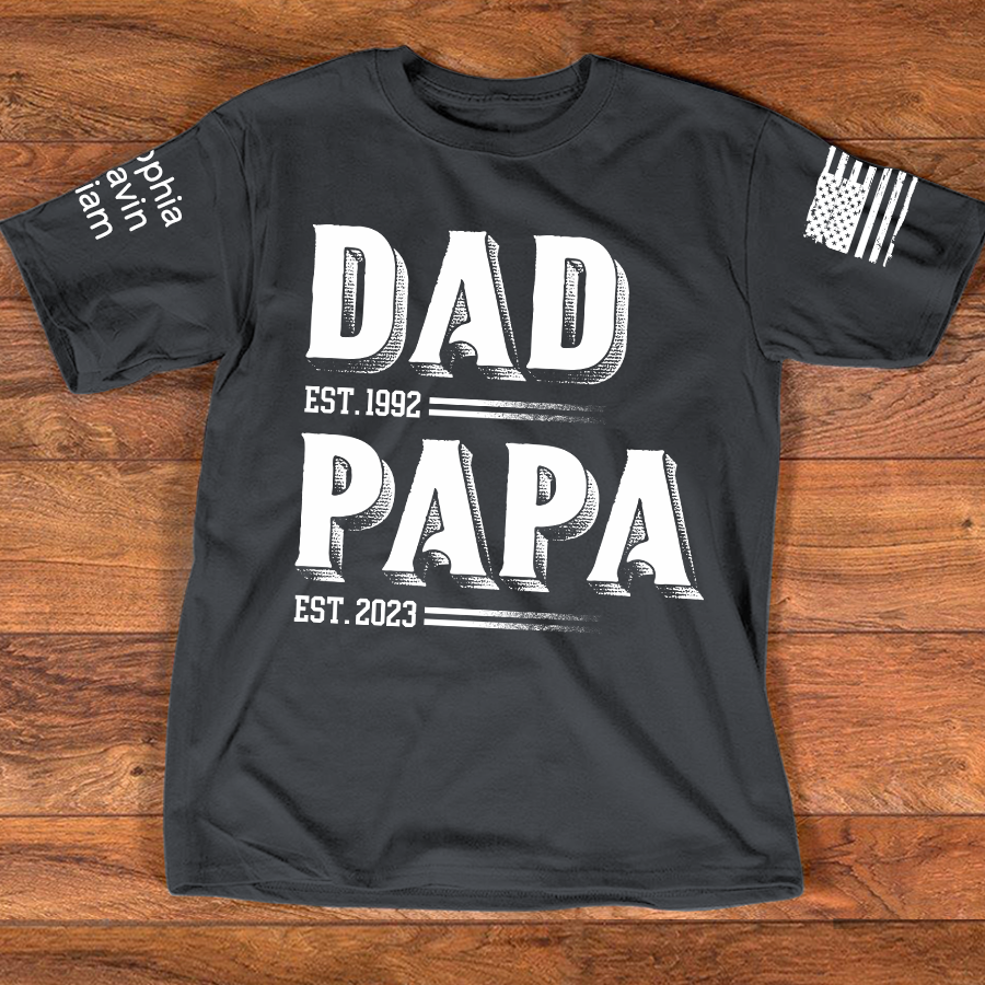 Custom Dad Grandpa Est With Kids Father's Day