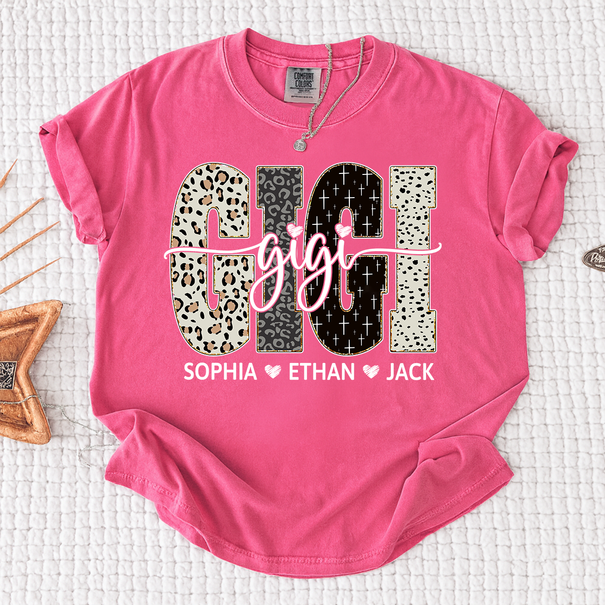 Comfort Colors® Bible Style Design, Custom Gift For Gigi And Her Grandchildren