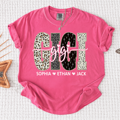 Comfort Colors® Bible Style Design, Custom Gift For Gigi And Her Grandchildren
