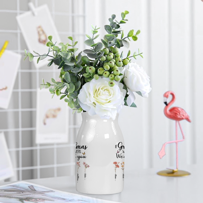 Nana Were Flower And Grandkids Ceramic Flower Vase, Mother's Day Gifts
