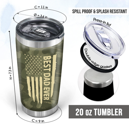 Personalized Water Cup, Custom Nickname Papa And Kids Portable Water Cup With Lid, Insulated Double Wall Vacuum Thermos Travel Coffee Mug