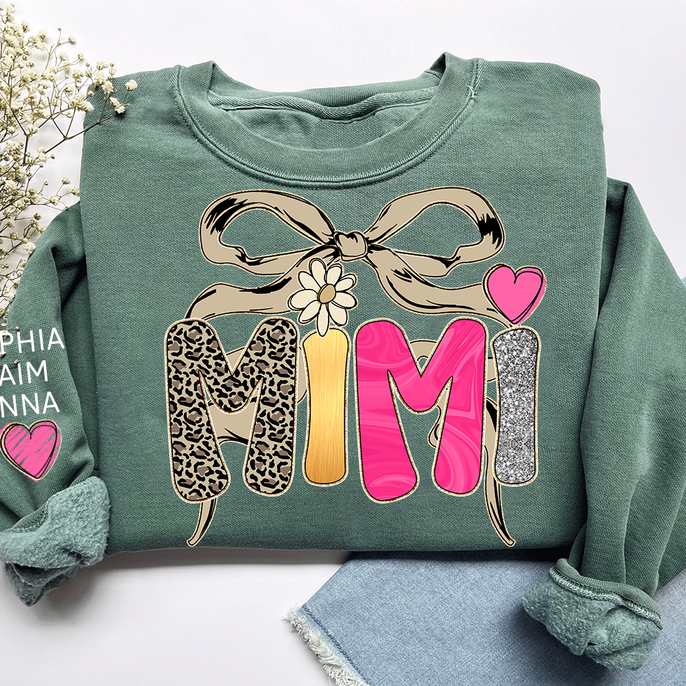 Floral Fall Style Design, Custom Mimi Gifts for Grandma and Kids