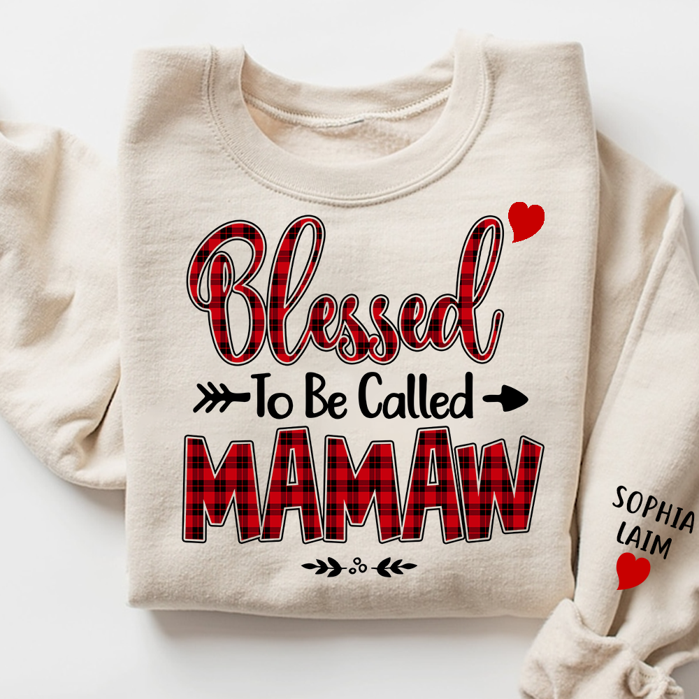 Personalized Grammy Sweatshirt, Blessed to Be Called Grammy Holiday Gift for Grandma