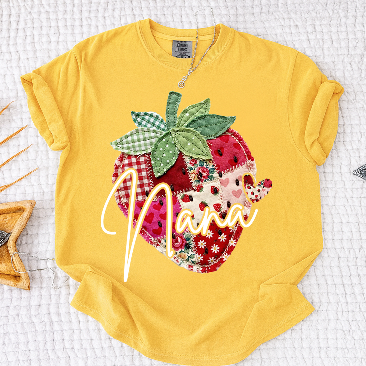 Comfort Colors® Customized Mimi Shirt with Names, Sweet Strawberry Spring Grandma Gift