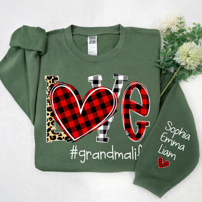 Personalized Love Grandma Life With Kids Sweatshirt