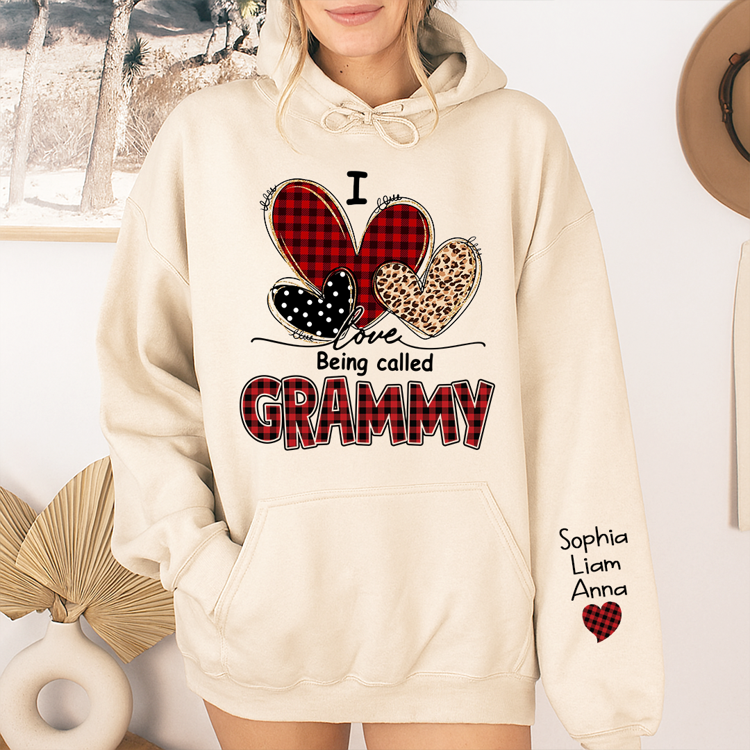 I Love Being Called Mimi Hoodie, Personalized Grandma Shirt with Kids Names