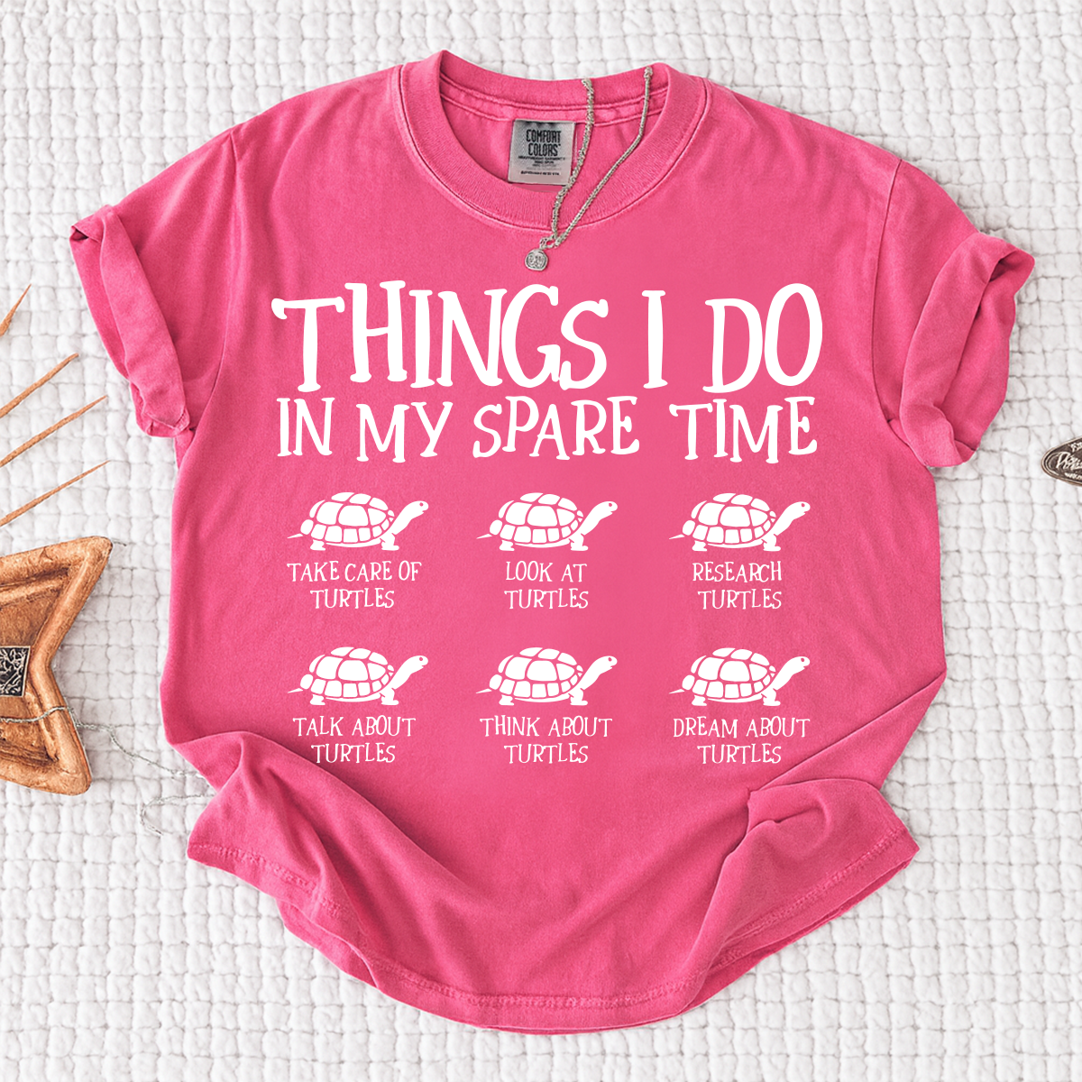 Comfort Colors® Funny Turtle Lover Shirt, Things I Do In My Spare Time Turtle Tee, Cute Tortoise Graphic T Shirt for Women Men, Turtle Owner Gift